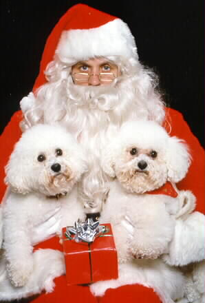 Amy and Mandy with Santa - HO! HO! HO!